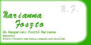 marianna foszto business card